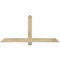 Ekena Millwork Eugene Rough Sawn Timber Gable Bracket, Douglas Fir, 60"W x 27"H x 2"D x 4"F, 11/12 Pitch GBW060X27X0204EUG00RDF - alternate 1